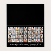 36フォトコラージュあいさつ文の編集可能な色を追加 名刺 (外部フラット)