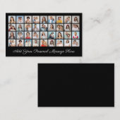 36フォトコラージュあいさつ文の編集可能な色を追加 名刺 (正面/裏面)