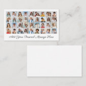 36フォトコラージュあいさつ文の編集可能な色を追加 名刺 (正面/裏面)