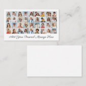 36フォトコラージュあいさつ文の編集可能な色を追加 名刺 (正面/裏面)