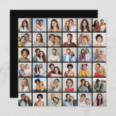 36フォトコラージュ編集可能カラーグリーティングカード (正面/裏面)