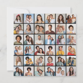 36フォトコラージュ編集可能カラーグリーティングカード