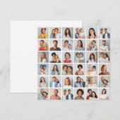 36フォトコラージュ編集可能カラーグリーティングカード (正面/裏面)