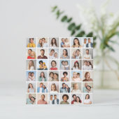 36フォトコラージュ編集可能カラーグリーティングカード (スタンド正面)