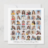 36フォトコラージュ自分のグリーティングフラットカードを追加 (正面)