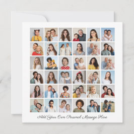 36フォトコラージュ自分のグリーティングフラットカードを追加