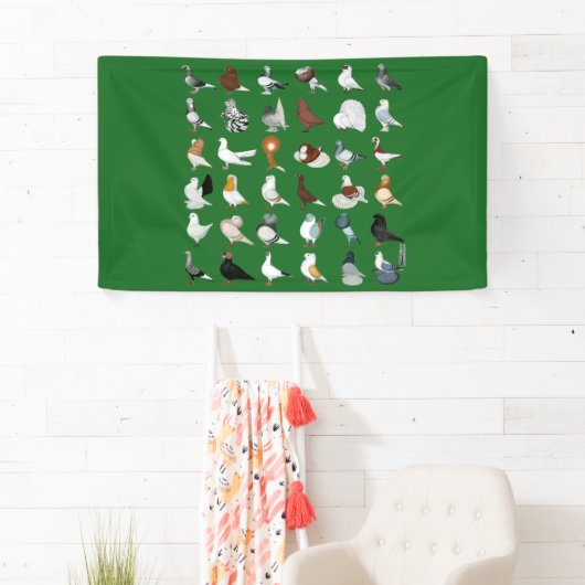 36匹のハト品種 横断幕 (インサイチュ)