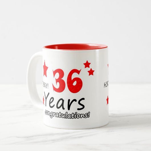 36周年, 36年結婚記念日 ツートーンマグカップ (正面左)