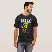 36数学の36等角のHello 6等角ルートSchに戻る Tシャツ (正面フル)