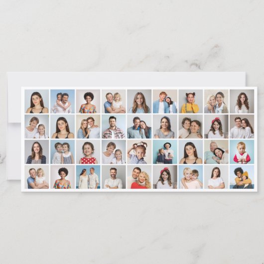 36枚のフォトコラージュのグリーティングカードを作成する カード (正面)