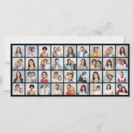 36枚のフォトコラージュの挨拶を作成する カード