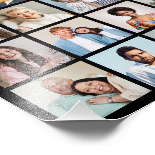 36枚のフォトコラージュ写真の拡大を作成 フォトプリント (角)