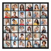 36枚のフォトコラージュ写真の拡大を作成 フォトプリント (正面)