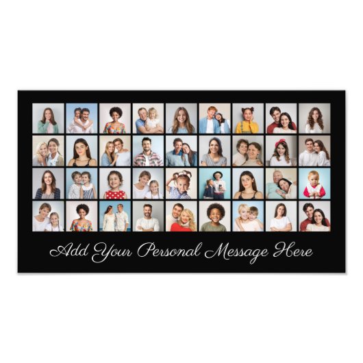 36枚のフォトコラージュ写真の拡大を作成 フォトプリント            (正面)