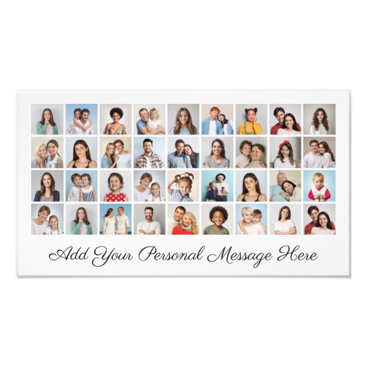 36枚のフォトコラージュ写真の拡大を作成 フォトプリント (正面)