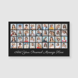 36枚の写真コラージュ グリーティングメッセージ入り マグネットカード