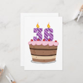 36歳のお誕生日ケーキ カード (正面/裏面インサイチュ)
