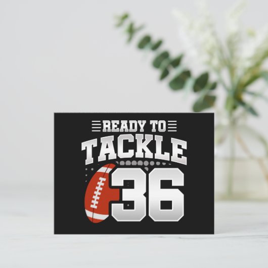 36歳のタックルフットボールパーティー 36歳の誕生日 ポストカード (スタンド正面)