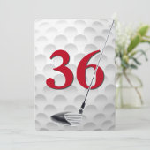36歳の誕生日ゴルフテーマパーティー 招待状 (スタンド正面)