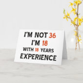 36歳の誕生日デザイン カード (黄色い花)