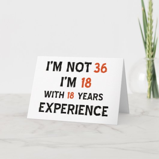 36歳の誕生日デザイン カード (正面)