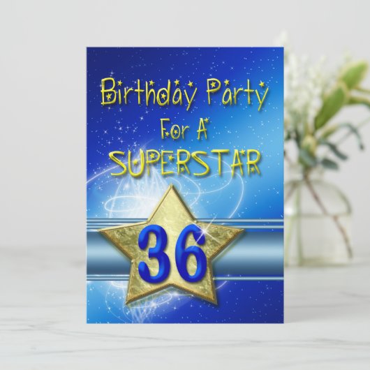 36歳の誕生日パーティーへの招待がスーパースターへ。 招待状 (スタンド正面)