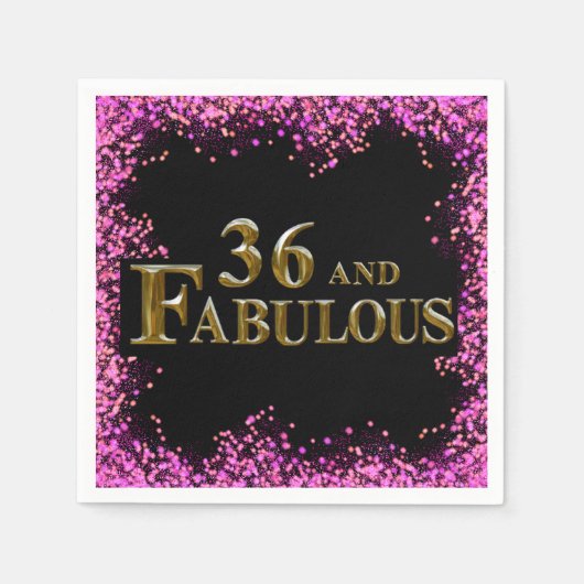 36歳の誕生日 スタンダードカクテルナプキン (正面)