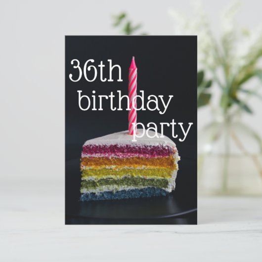 36歳の誕生日 招待状 (スタンド正面)