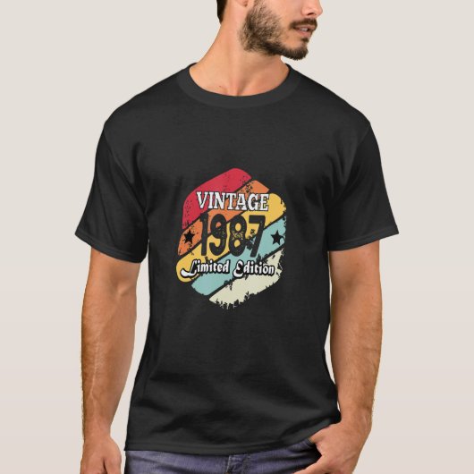 36歳ヴィンテージ1987 36誕生日 Tシャツ (正面)