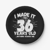 36歳皮肉ミームおもしろい36誕生日 ペーパープレート (正面)