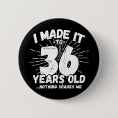 36歳皮肉ミームおもしろい36誕生日 缶バッジ (正面)