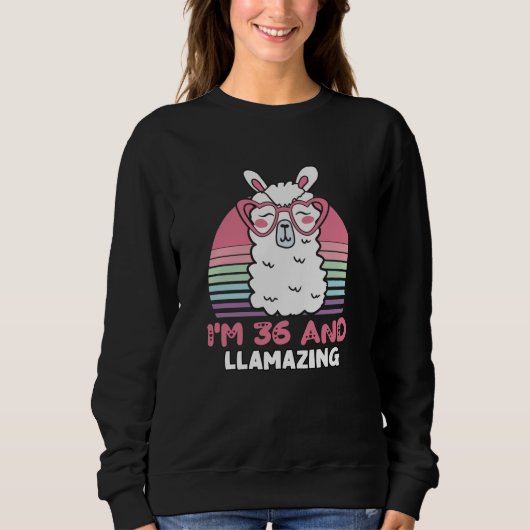 36歳Bday Llaming 36th誕生日Llama スウェットシャツ (正面)