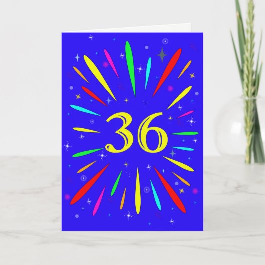 36番目の誕生日爆発カード カード (正面)