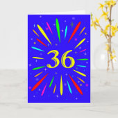 36番目の誕生日爆発カード カード (黄色い花)