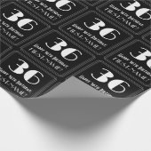 36番目の誕生日-インスパイアアールデコ検索"36"，名前 ラッピングペーパー (角)