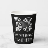 36番目の誕生日—インスパイアアールデコ検索「36」 +名前 紙コップ (正面)