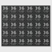 36番目の誕生日:インスパイアアールデコ「36」を見る/名前 ラッピングペーパー (フラット)