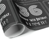 36番目の誕生日:インスパイアアールデコ「36」を見る/名前 ラッピングペーパー (ロールコーナー)