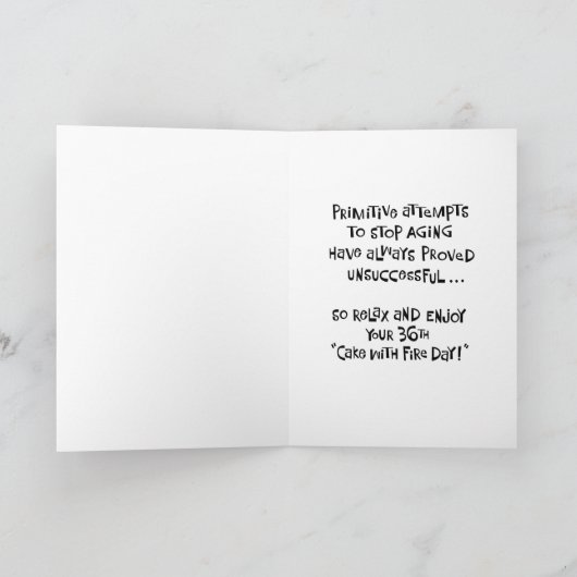 36番目ユーモアのあるの誕生日カード カード (内部)