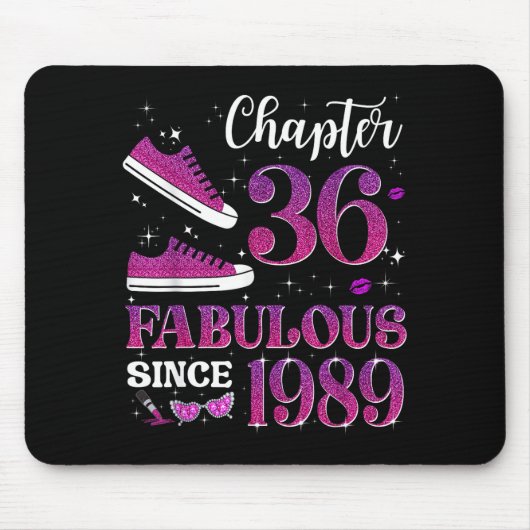 36章 1989年以来のファビュラス 36歳の誕生日の女の子 マウスパッド (正面)