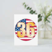 36米国金ゴールド ポストカード (スタンド正面)