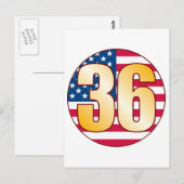 36米国金ゴールド ポストカード (正面/裏面)