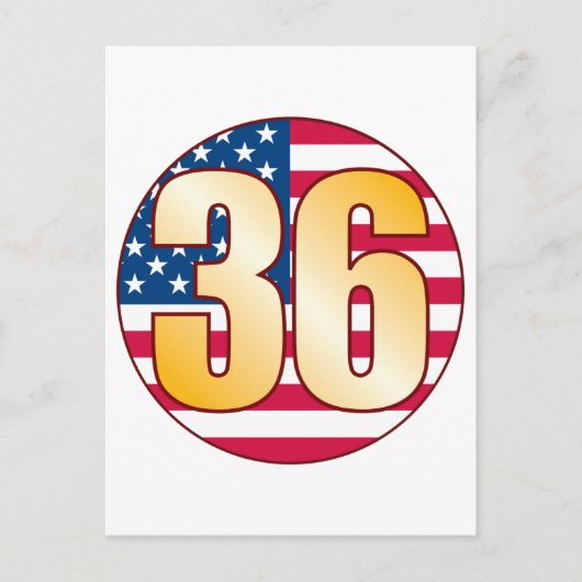 36米国金ゴールド ポストカード (正面)