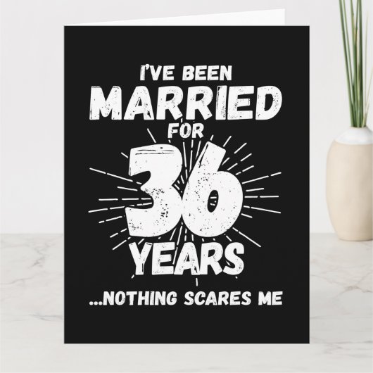 36結婚した年おもしろい36結婚周年 カード (正面)