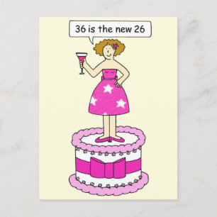 36誕生日の彼女のための36は新しい26漫画 ポストカード