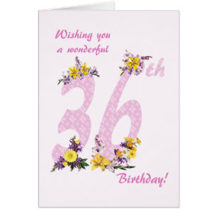 36誕生日の花飾数