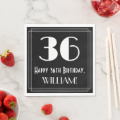 36誕生日インスパイア~アールデコルック"36",名前 スタンダードランチョンナプキン (インサイチュ)