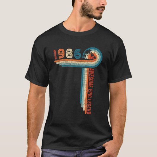 36誕生日ギフト素晴らしエピック伝説1986 36 Tシャツ (正面)
