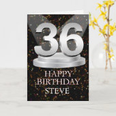 36誕生日スポットライト名刺追加 カード (黄色い花)