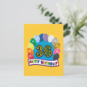36誕生日バルーンデザイン ポストカード (スタンド正面)